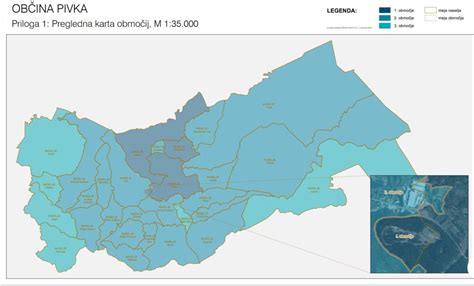 Mapa, ki prikazuje lokacije rejcev in predelovalnega obrata Pivka