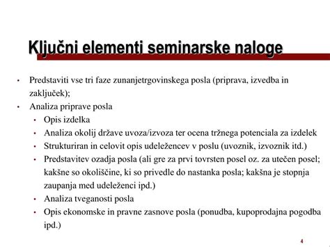 Infografika: Ključni elementi in pričakovanja seminarske naloge