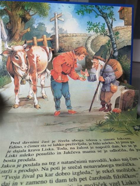 Tematska ilustracija: Jakec prereže fižolovo steblo