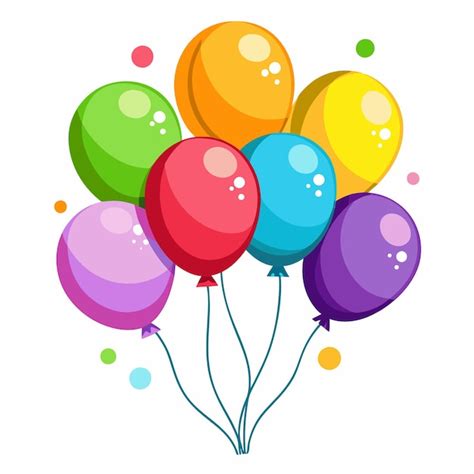 Ilustracija praznične torte z baloni in darili