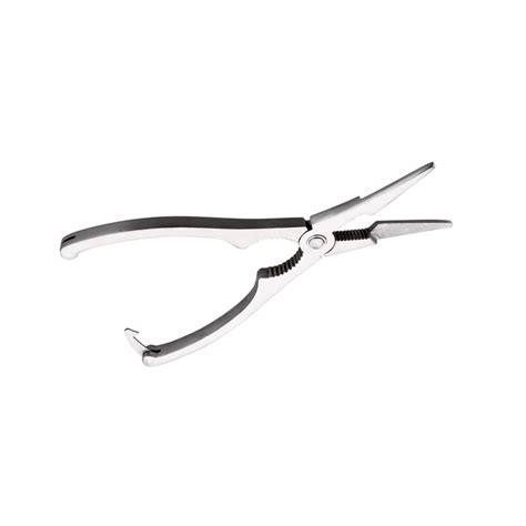 ilustracija različnih pripomočkov za morske sadeže, kot so klešče, vilice in noži za ribe