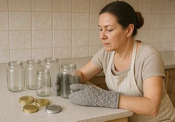 Priprava steriliziranih kozarcev za vlaganje