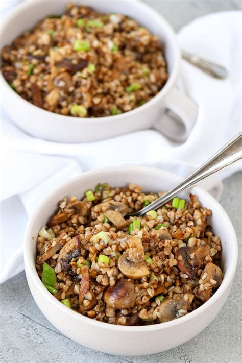Photo of buckwheat with mushrooms