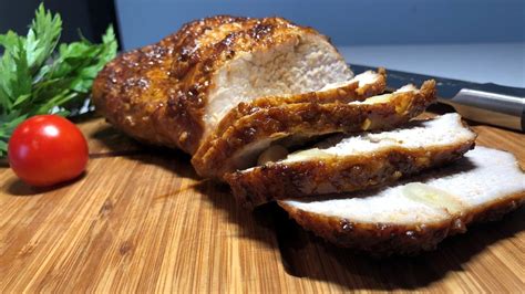 Pečen svinjski hrbet s česnom