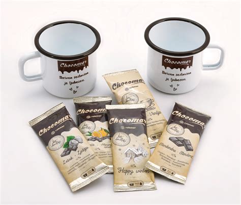 Grafična predstavitev različnih okusov vroče čokolade Chocomar