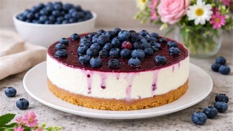 fotografija torte s sijočim rdečim prelivom in svežim sadjem
