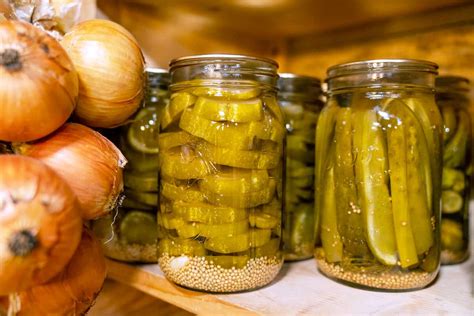 Photo of jarred pickled cucumbers