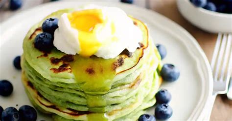 Thematic photo of avocado, pancakes and various ingredients