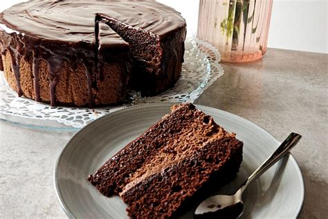 Fotografija kosa Sacher kolača