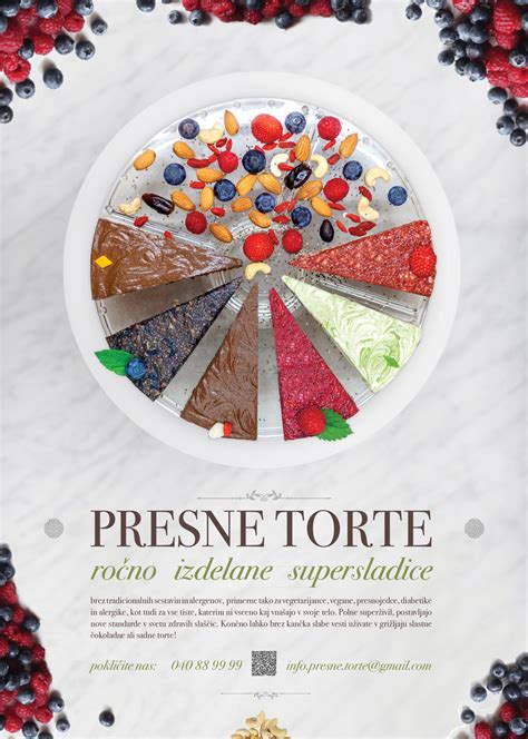 Infografika: prikaz plasti presne torte (osnova, nadev, preliv)