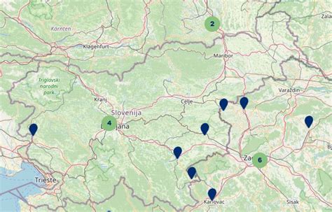Zemljevid lokacije nekdanje Gostilne Kratochwill v Nemčavcih, Murska Sobota