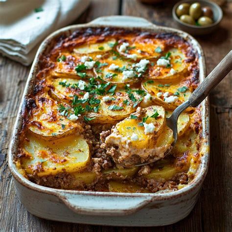 Photo of a classic potato moussaka