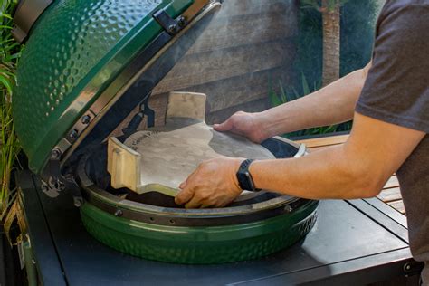 Diagram of Big Green Egg setup for indirect and direct grilling