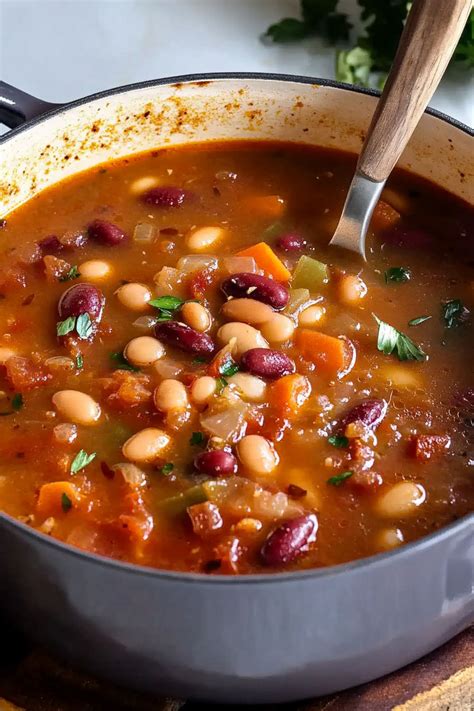 Thematic photo of a bowl of bean soup