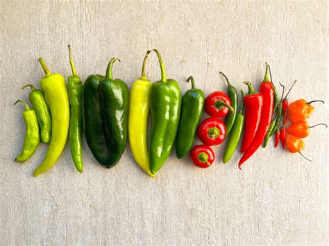 Thematic photo of various hot red peppers