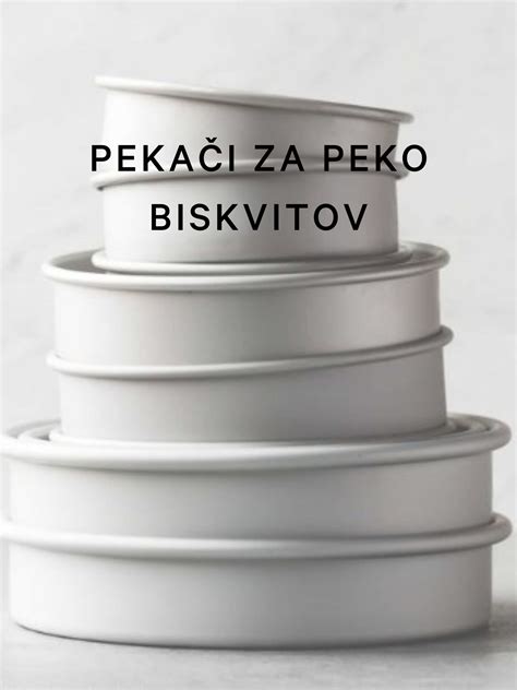 peka biskvitov različnih velikosti