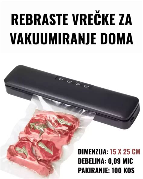 Infografika: Koraki vakuumskega pakiranja živil