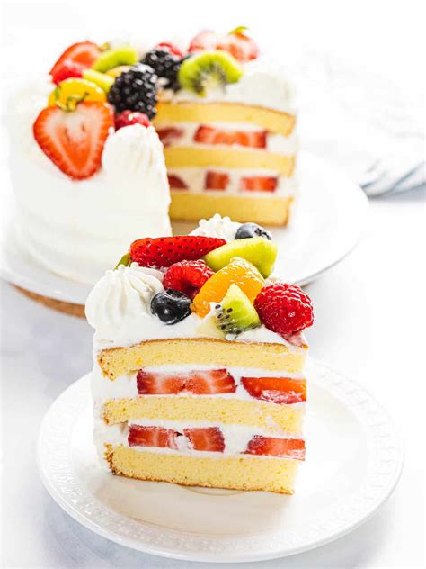 Thematic photo of a slice of cottage cheese sponge cake with fruit