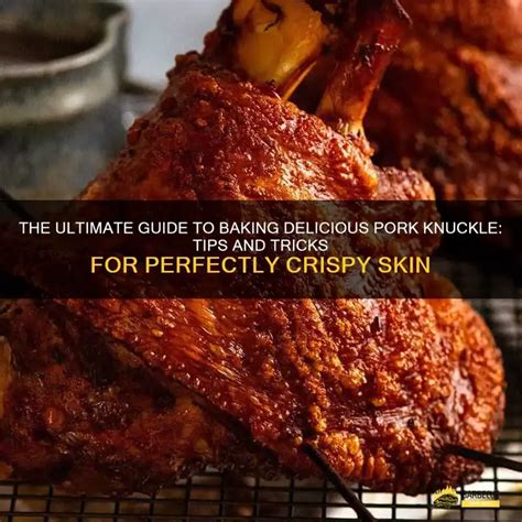 Infographics on the stages of baking pork knuckle