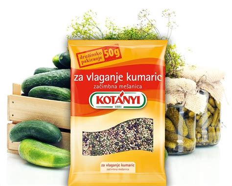 infografika pogostih začimb za vlaganje kumaric