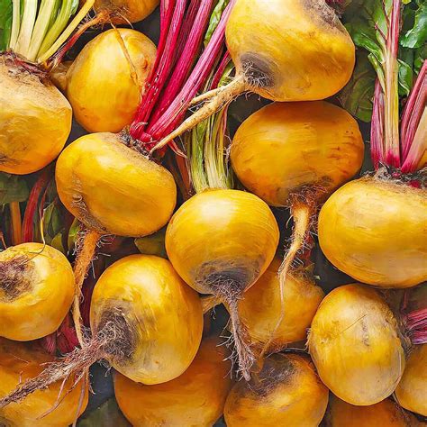 Thematic photo of yellow beetroot on a wooden table, possibly sliced or whole