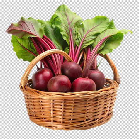 Photo of a harvest of yellow beetroot in a basket