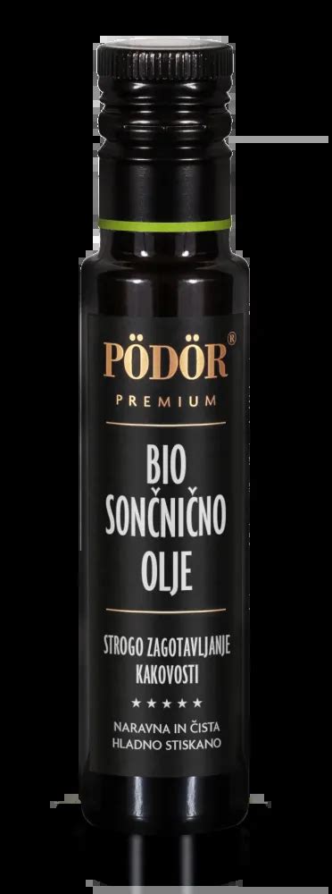 Steklenica hladno stiskanega sončničnega olja