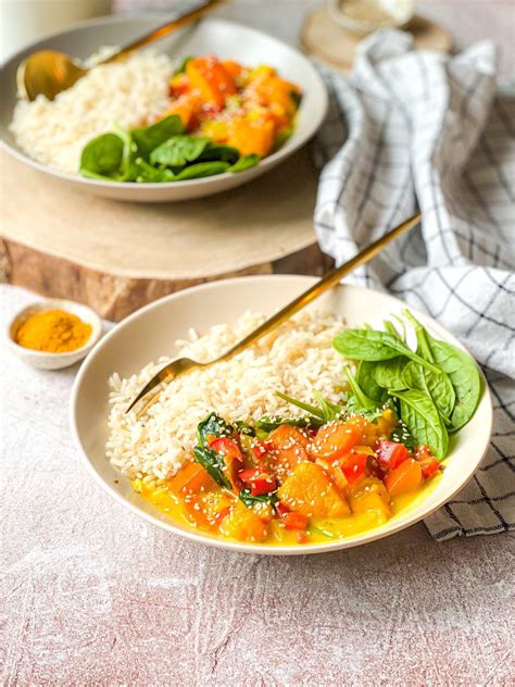 Prikaz sestavin za bučni curry