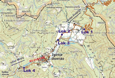 Zemljevid Krasa s prikazanimi klimatskimi vplivi in lokacijami pršutarn
