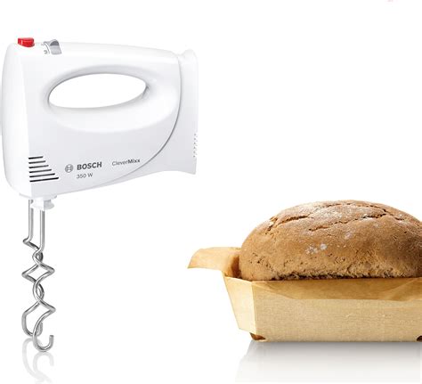 ročni mešalnik gnete testo za krofe v skledi