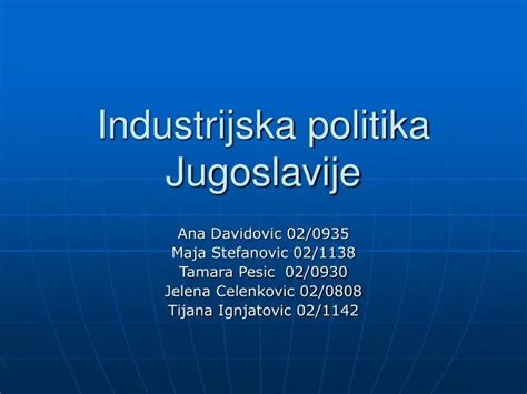 Industrijska infografika Jugoslavije
