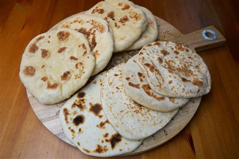 Grafika vseh sestavin za španski pita kruh