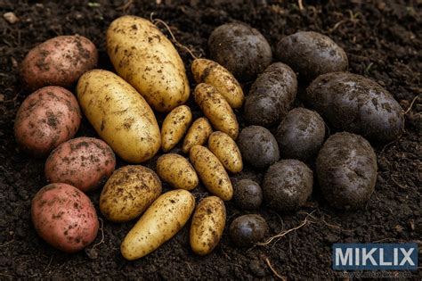 Fotografija sveže izkopanega mladega krompirja