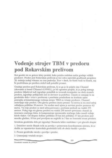 Prerez predora pod Rokavskim prelivom, prikaz treh cevi