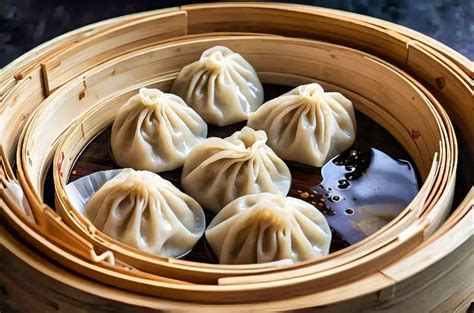 Ilustracija parnih cmočkov Xiao Long Bao in Har Gow