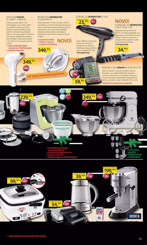 Infografika vseh priloženih nastavkov za večnamenski kuhinjski aparat