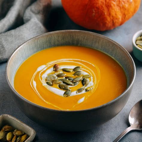 Thematic photo of creamy Hokkaido pumpkin soup