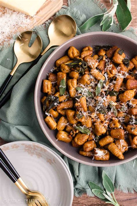 Photo of homemade pumpkin gnocchi with sage butter