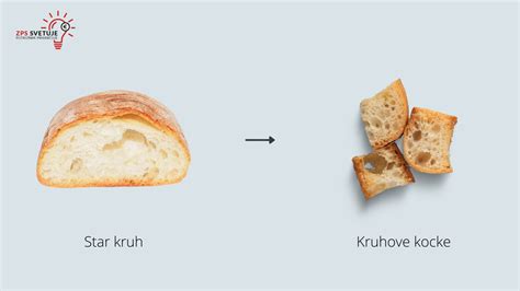 Fotografija domačih kruhovih krutonov