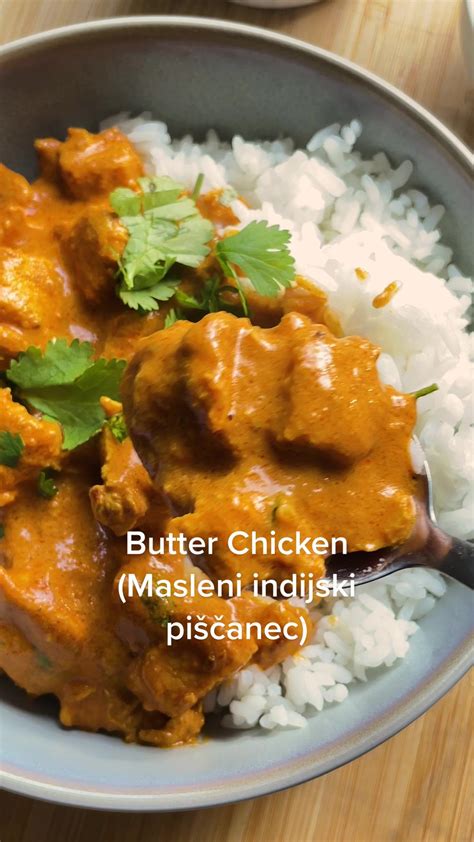 Ilustracija sestavin za Butter Chicken: piščanec, paradižnikova omaka, smetana, začimbe BAM Madras Curry in BAM Garam Masala