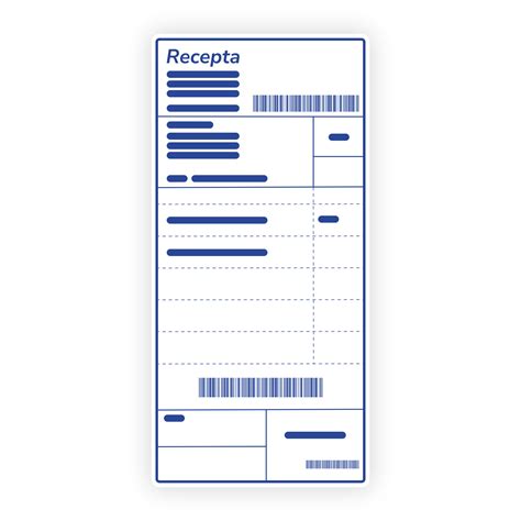 Ilustracija zdravniškega recepta (papirni in elektronski)
