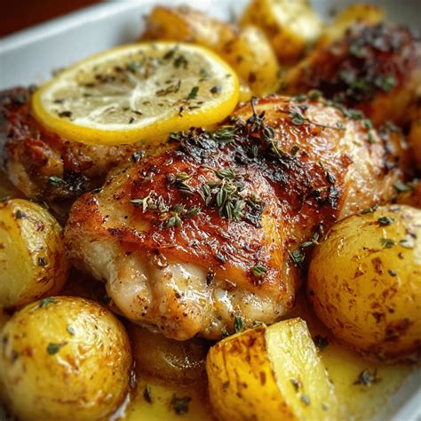Infographics: Greek chicken with potatoes preparation steps