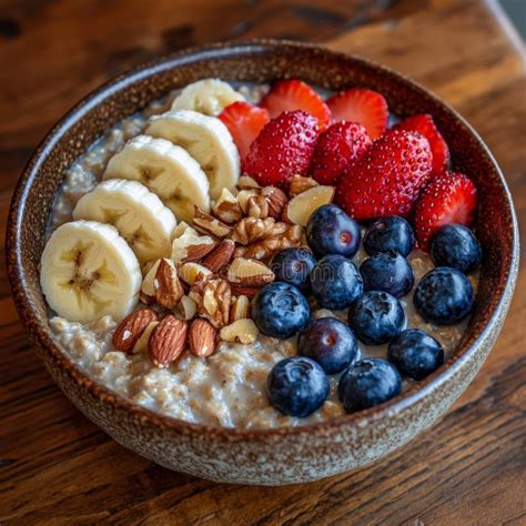 Thematic photo: A bowl of oatmeal with berries