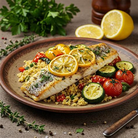 sveže pripravljena paella z limono in zelišči