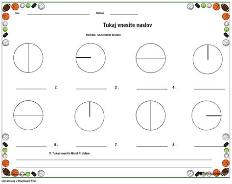 Diagram rezanja kroga testa na trikotnike in zarezovanje črt
