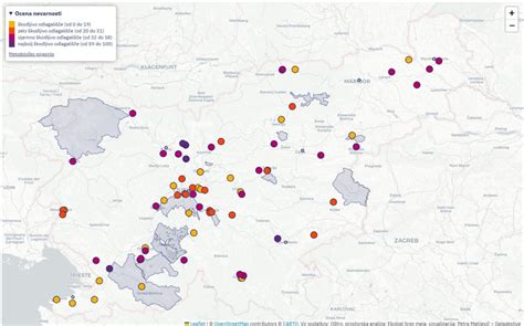 Zemljevid lokacij partizanskih spomenikov in pokopališč v Sloveniji