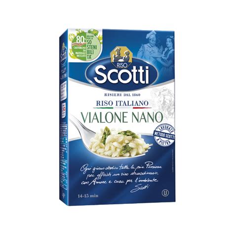 Paket riža Vialone Nano Riso Scotti in sveži šparglji