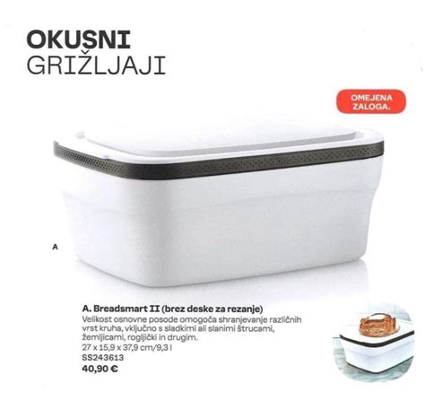 Fotografija Tupperware® posode za kruh s CondensControl membrano