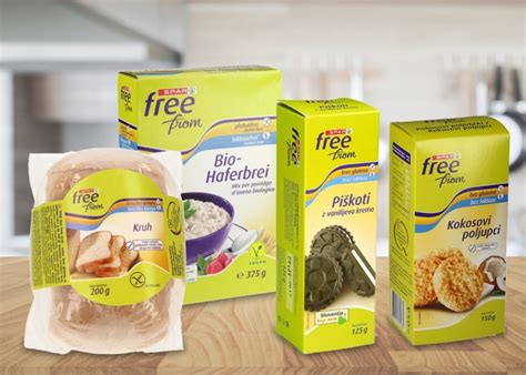 Prikaz sestavin za peko kruha brez laktoze in glutena: različne vrste moke in naravna vzhajalna sredstva.