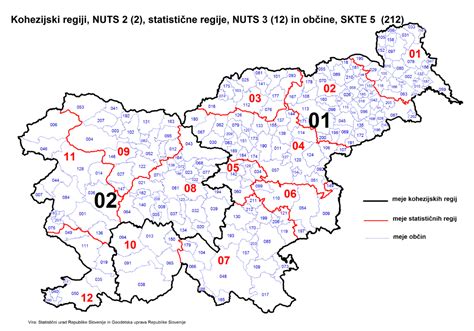 Zemljevid Slovenije s prikazom kulinaričnih regij in značilnih sestavin posameznih območij